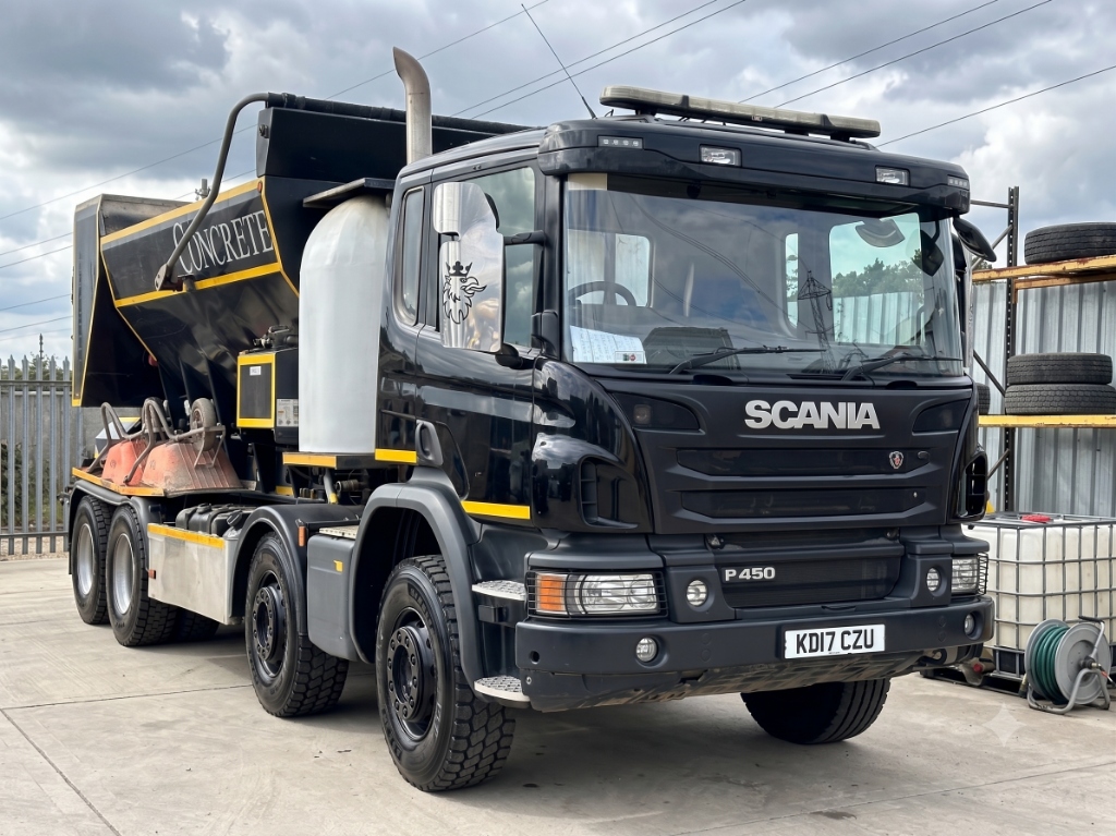 Black Scania Volumetric Readymix Concrete Fleet Haringey